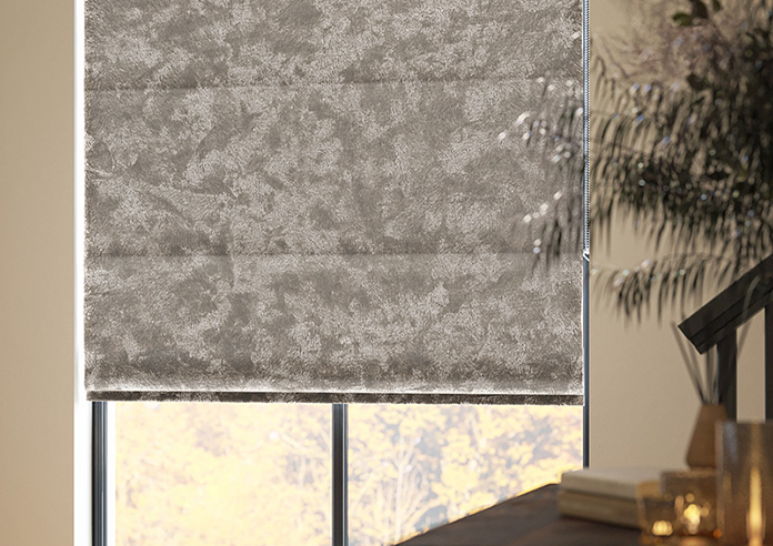 Cyrus Crushed Velvet, Latte - Twist&Fit Roman Blind - Image 5